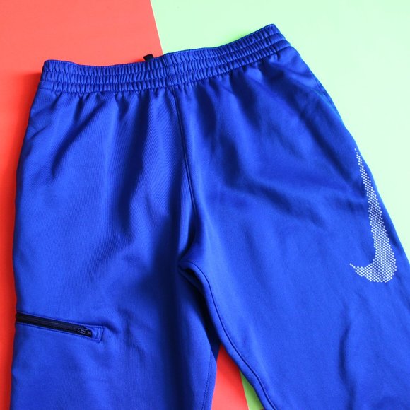 Nike Pants - Nike DRI-FIT Big Logo Blue Track Pants